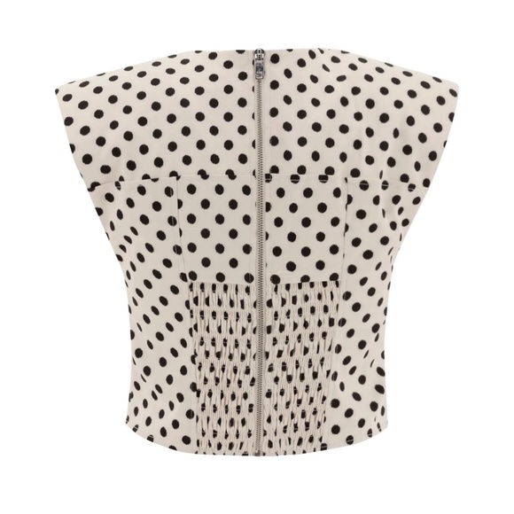 Ganni polka-dot satin corset blouse (EU 38) - Picture 2 of 3